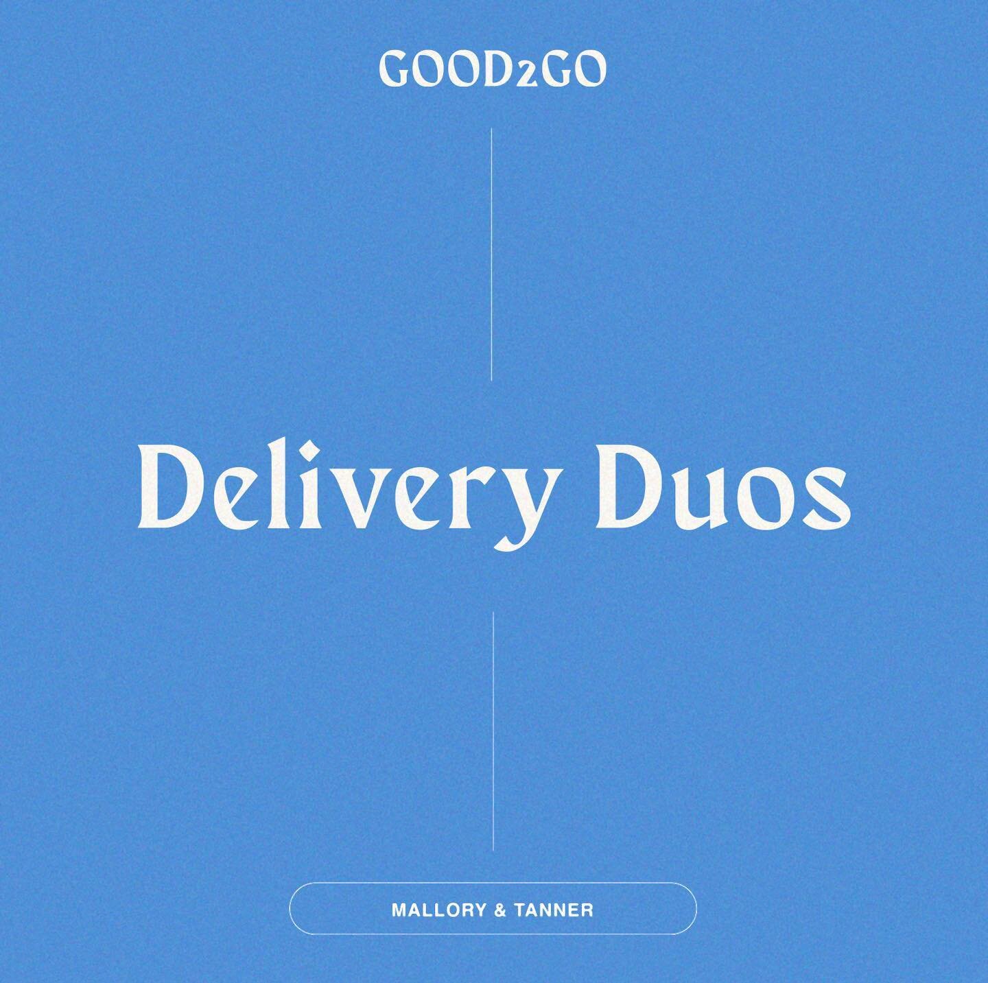 INTRODUCING DELIVERY DUOS 👯&zwj;♀️

📦 What is a Delivery Duo? 
A Delivery Duo is a pair of friends that volunteers to deliver food together. 

💫 Mallory and Tanner spent their Friday morning making a difference in the lives of senior citizens arou