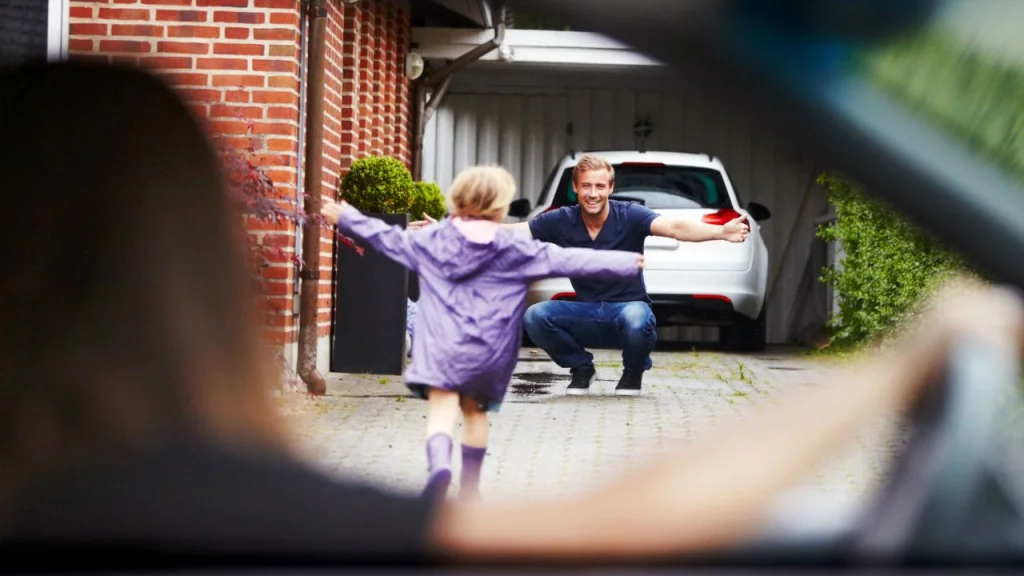 Divorced Father Receiving Daughter from Her Mother for His Share of Her Custody Time