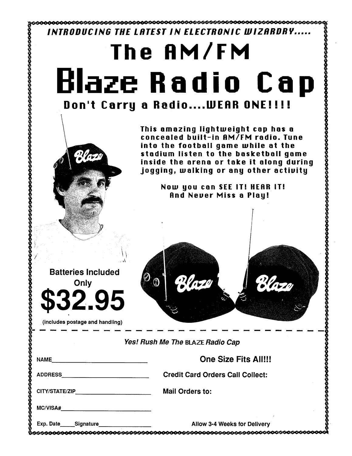 Don't Carry a Radio... Wear One!! - The Blaze Radio Cap