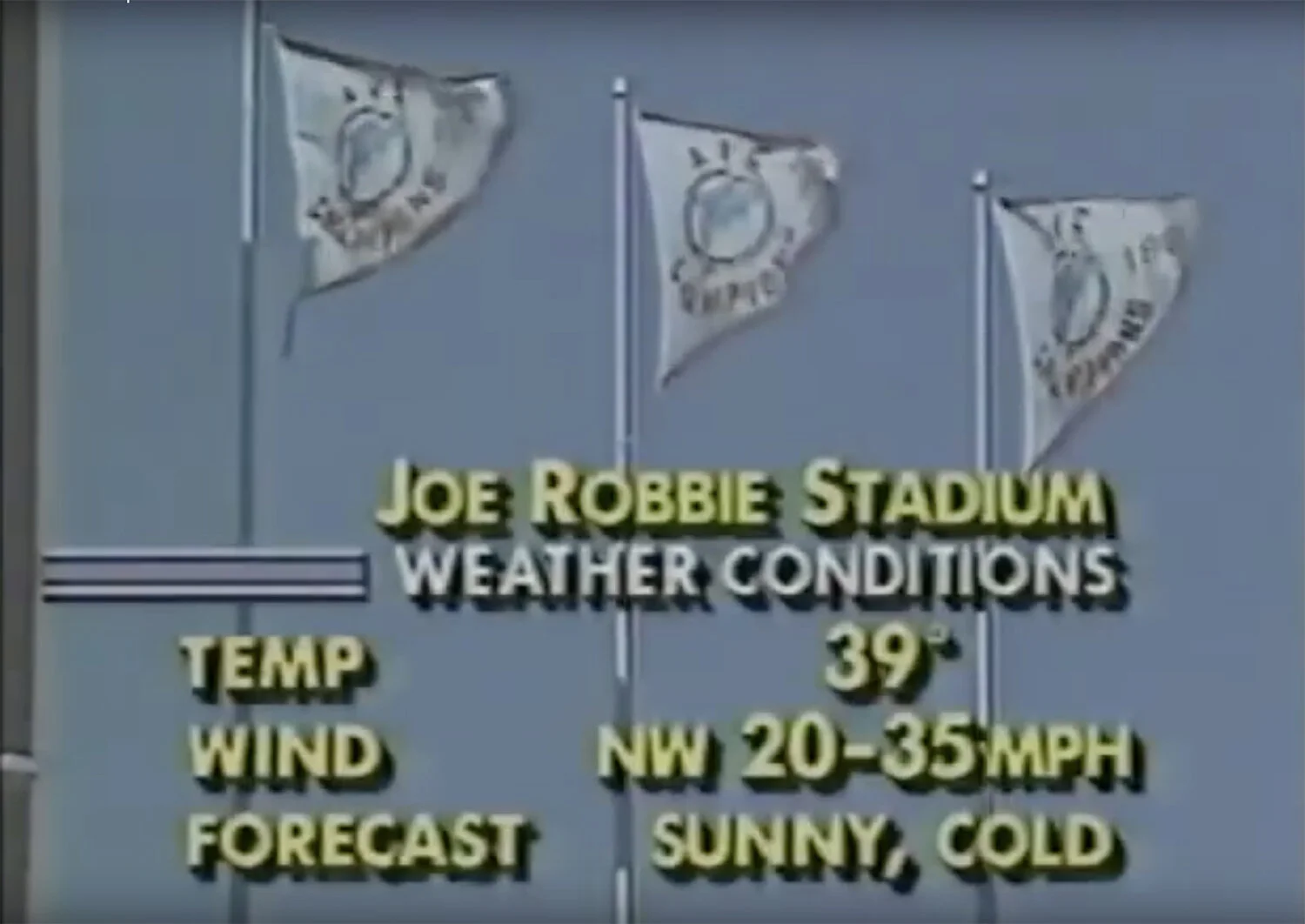 December 24th, 1989 - Coldest Game Ever Played at Joe Robbie Stadium