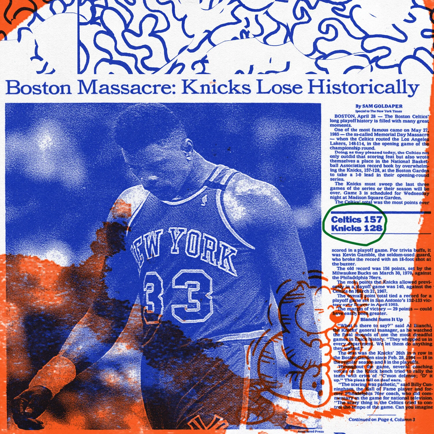  April 28th, 1990  -  Celtics Score Playoff Record 157 points!