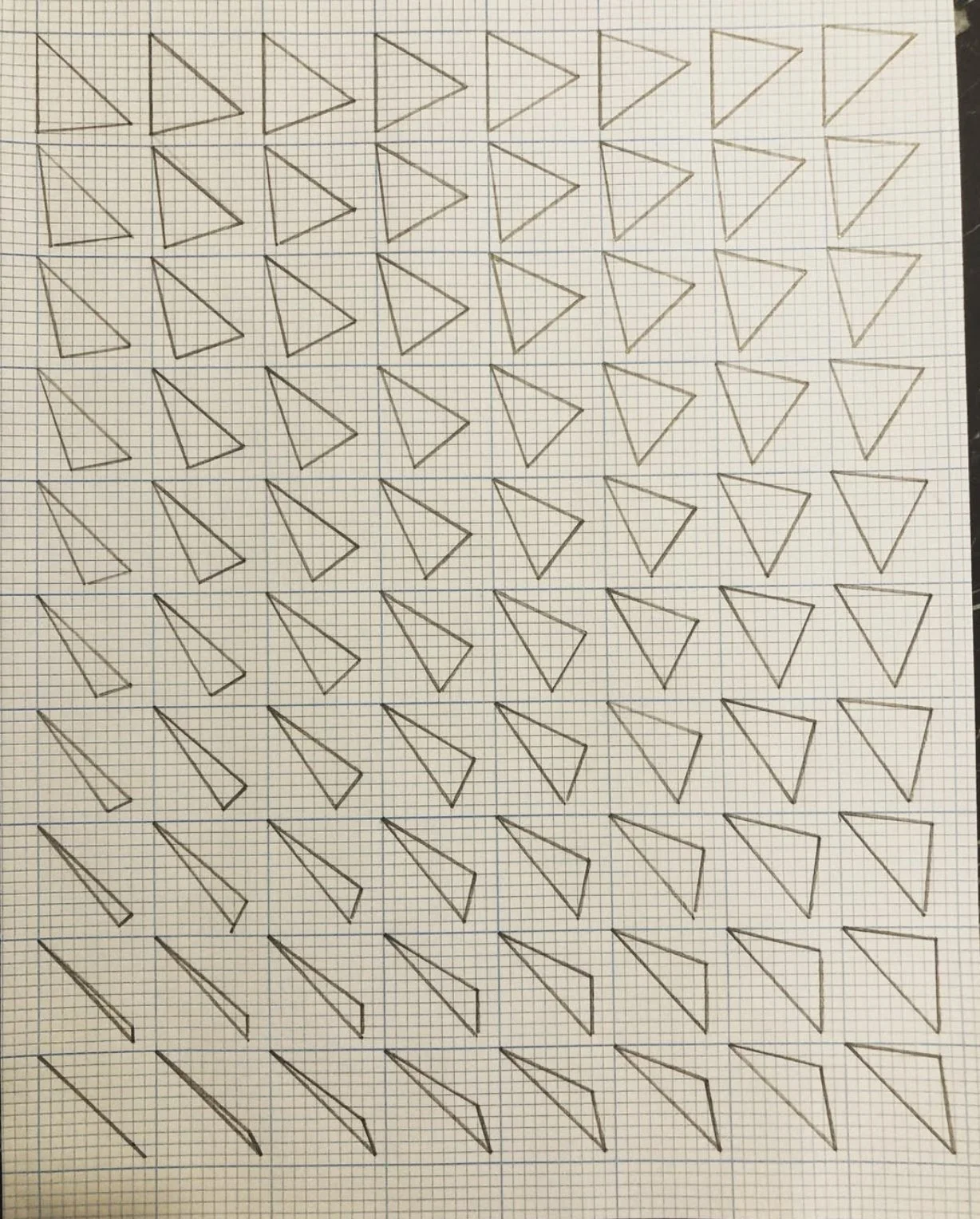 sketch for pitch transformations in the form of a triangle