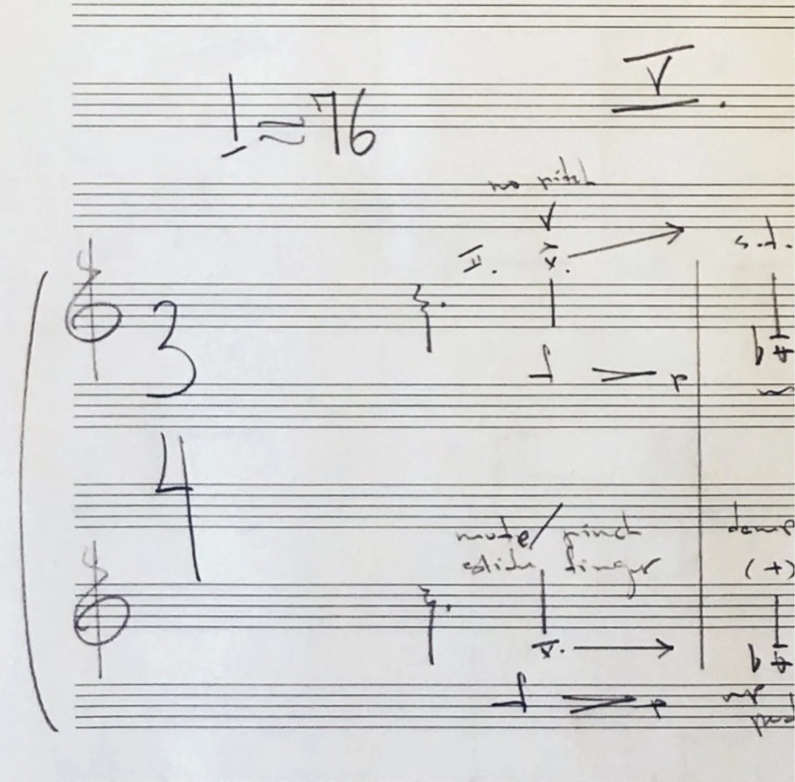 draft of "Lines and Traces of Desire, III."