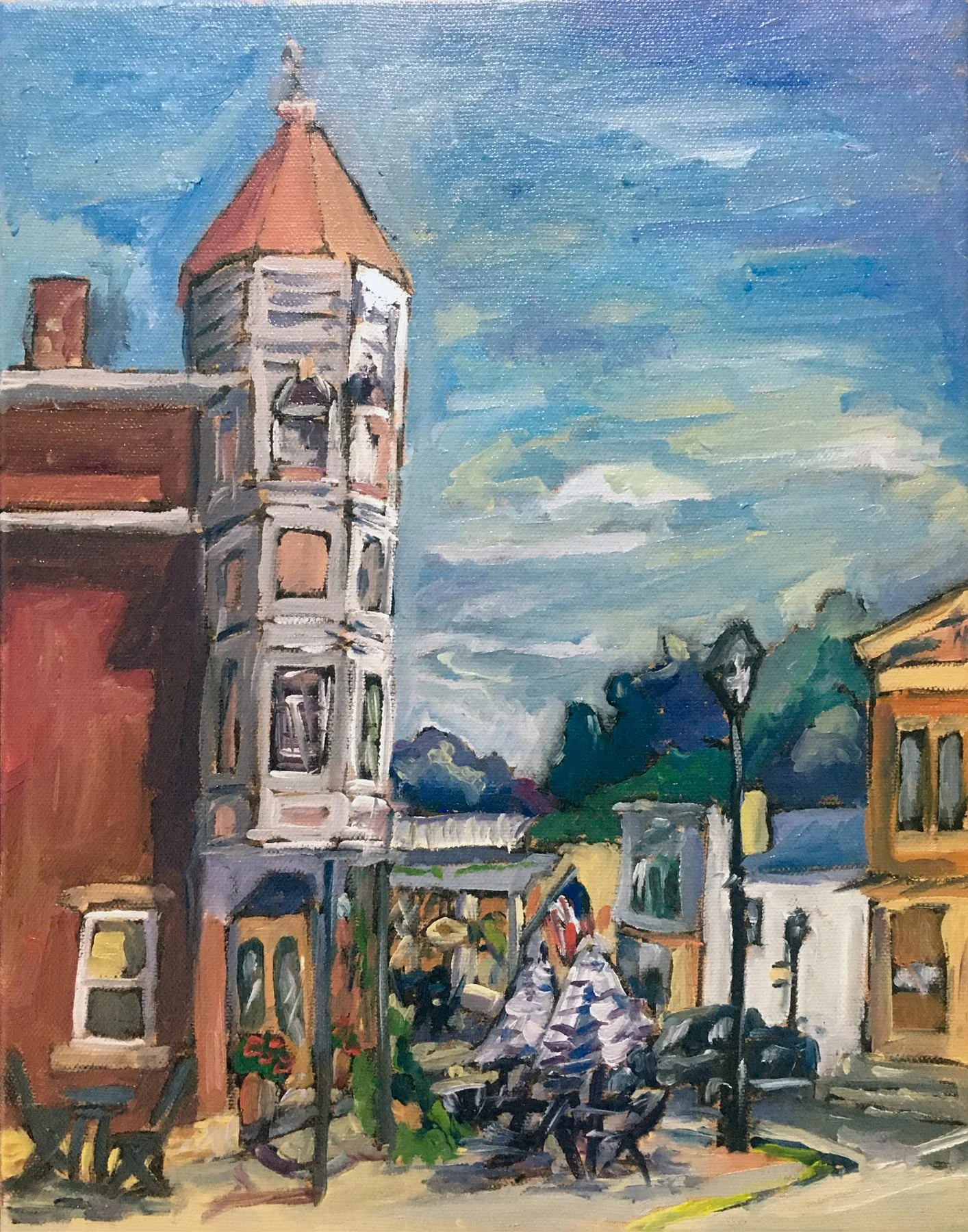 High Street, Mineral Point, Wisconsin – 11x14 Plein Air Oil Painting