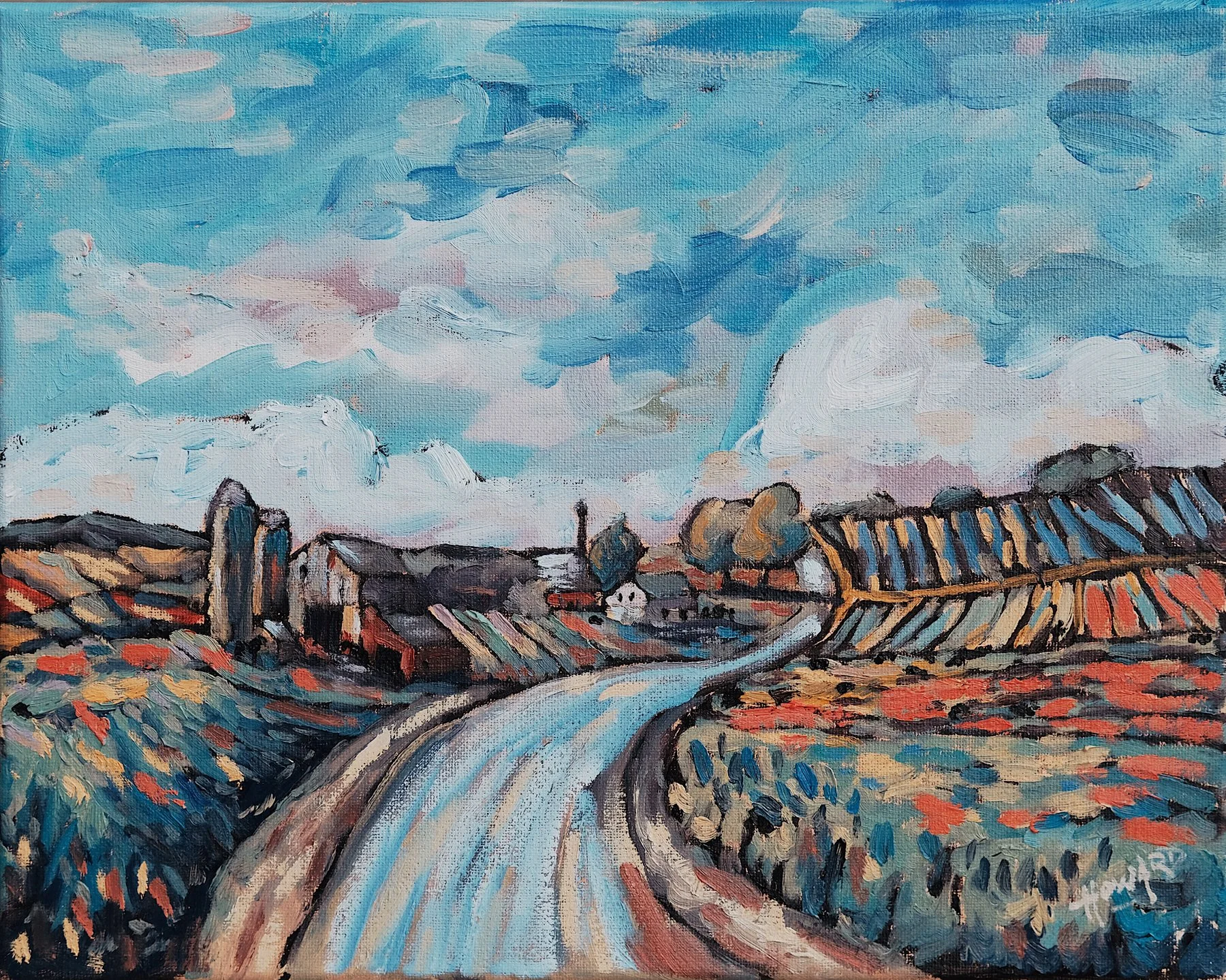 Spring on Irish Ridge Road, Viroqua – 11x14 Wisconsin Amish Country Oil Painting