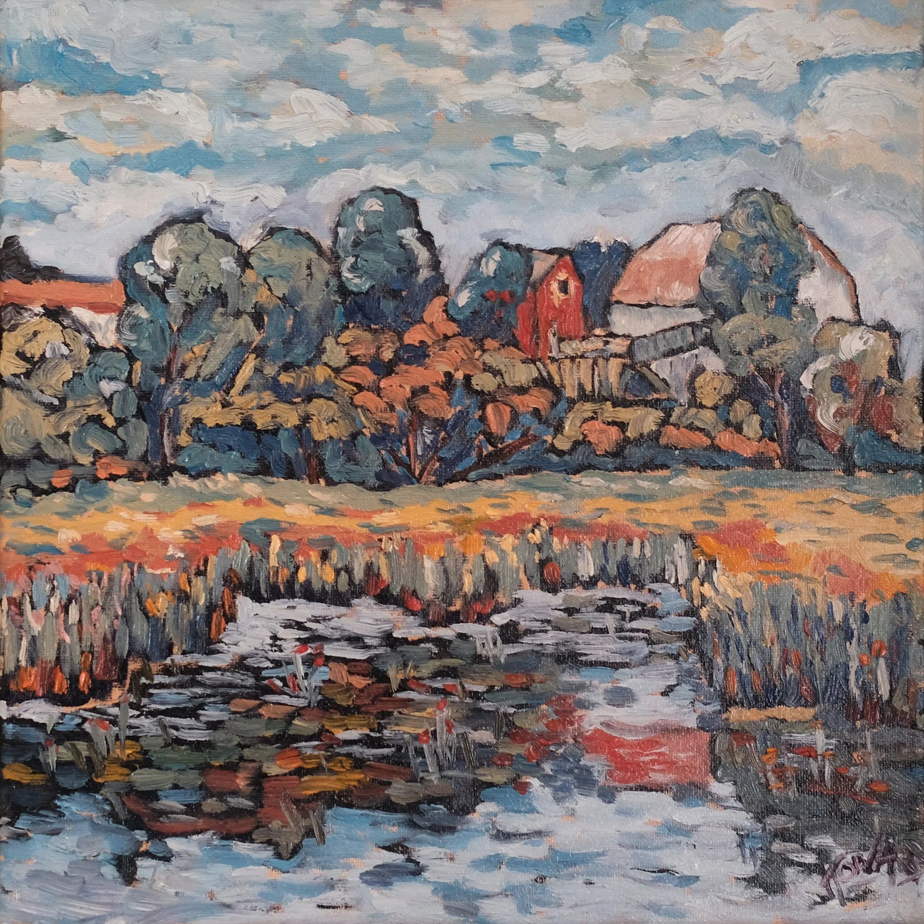 Nature Trail at Chaseburg – 8x8 Wisconsin Landscape Oil Painting