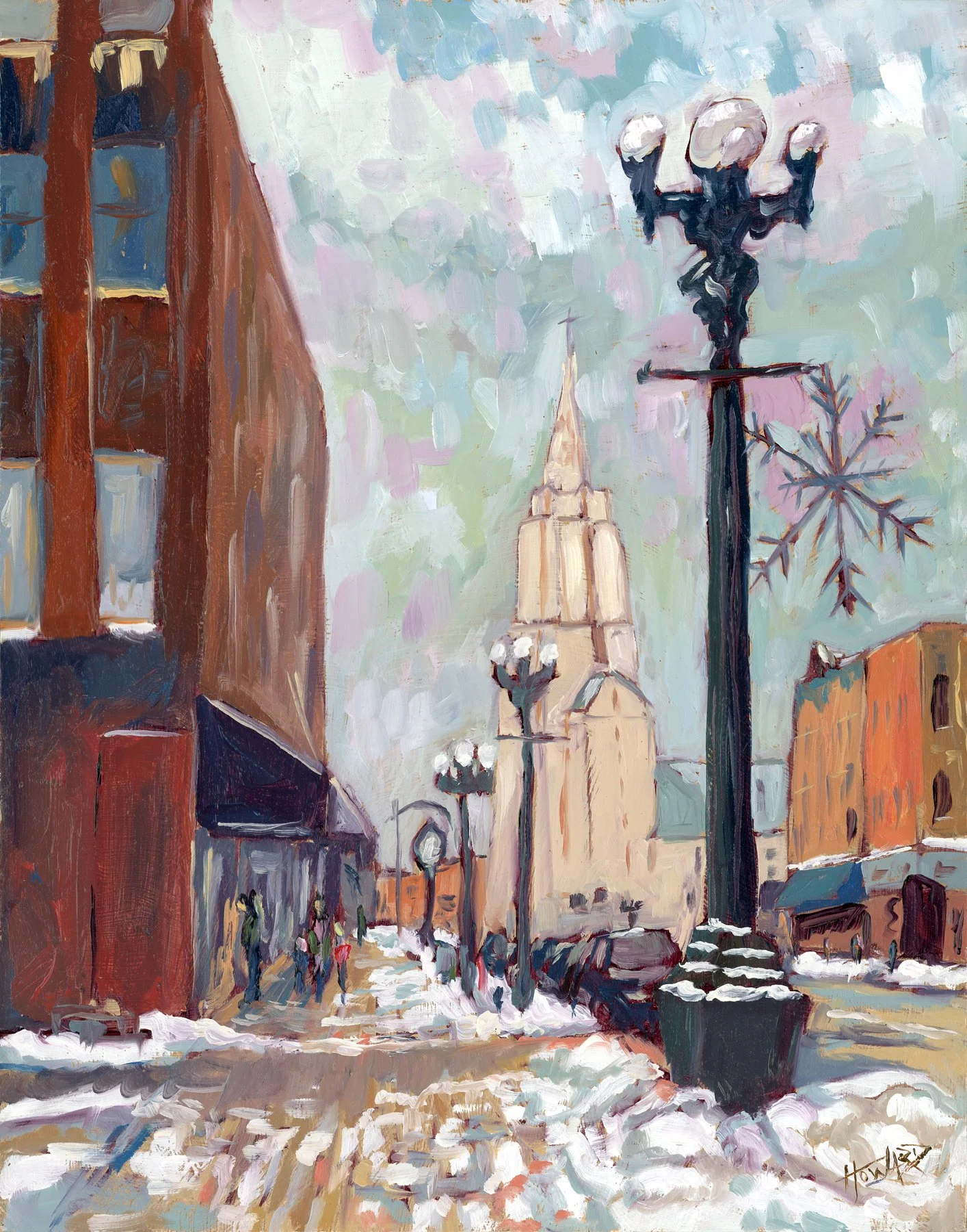 Snowy afternoon on Main Street, La Crosse