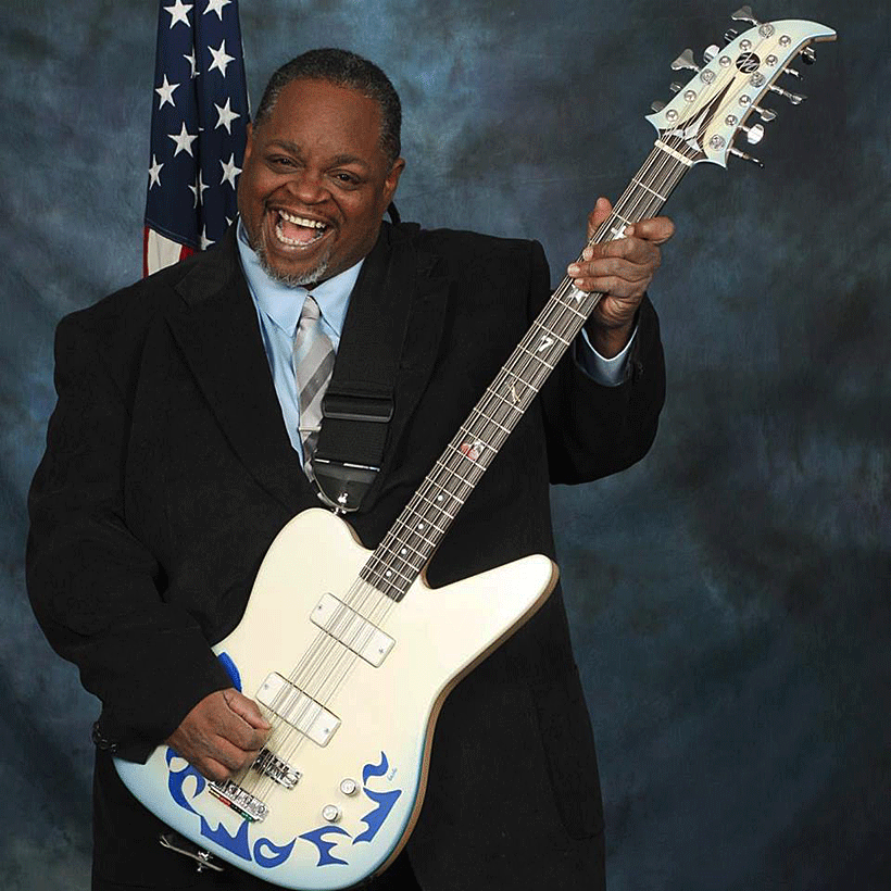 Odell Robinson and his Bird Of Prey 12-String Bass. Qapla'!