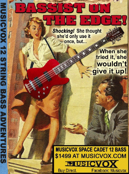 Once she plays your 12-string bass, it’s gone for good!