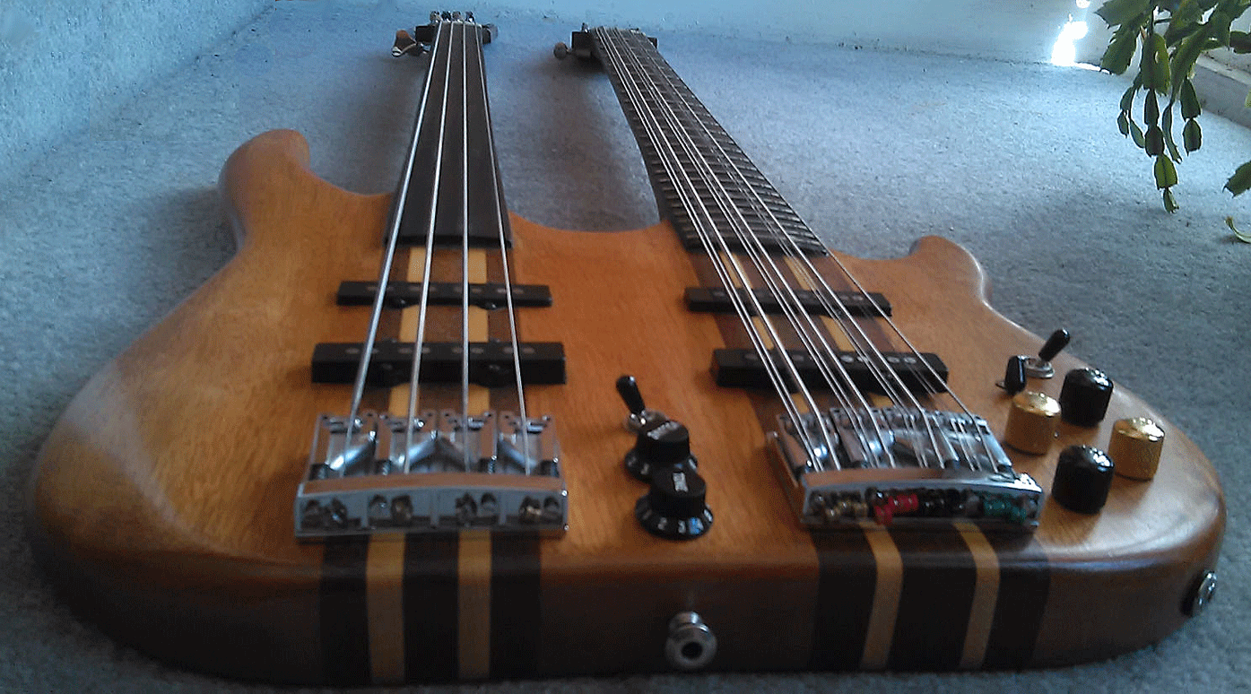 “It has four basic sounds. A Jaco whiny sound, an acoustic bass sound, a trebley 12-string sound that I can actually finger pick on, and that Led Zeppelin sound we all know so well.”