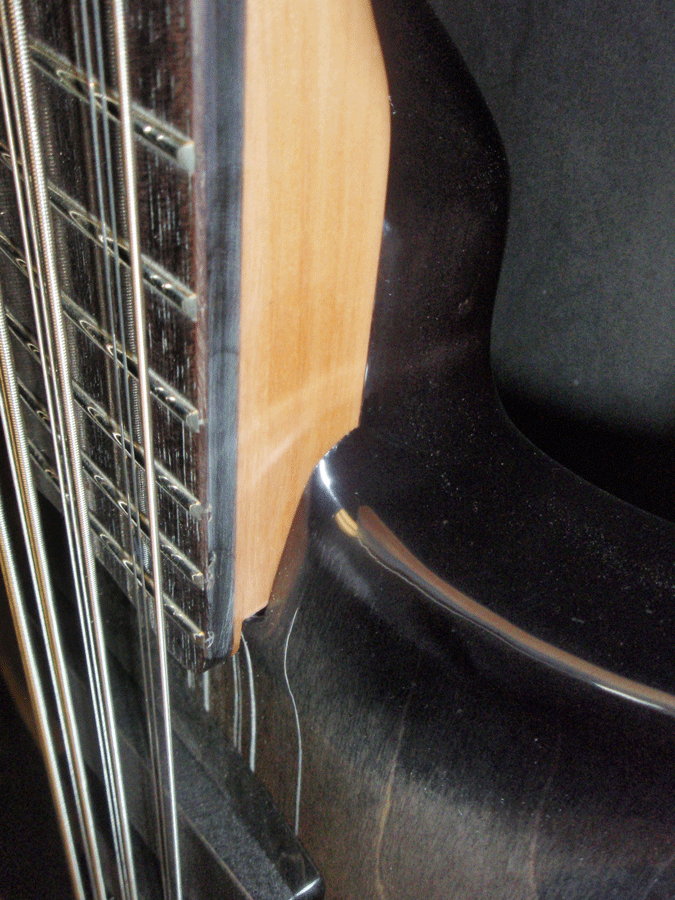 Due to how the necks are bolted onto the body, it’s not unusual for there to be a small gap between the body and the underside of the neck.