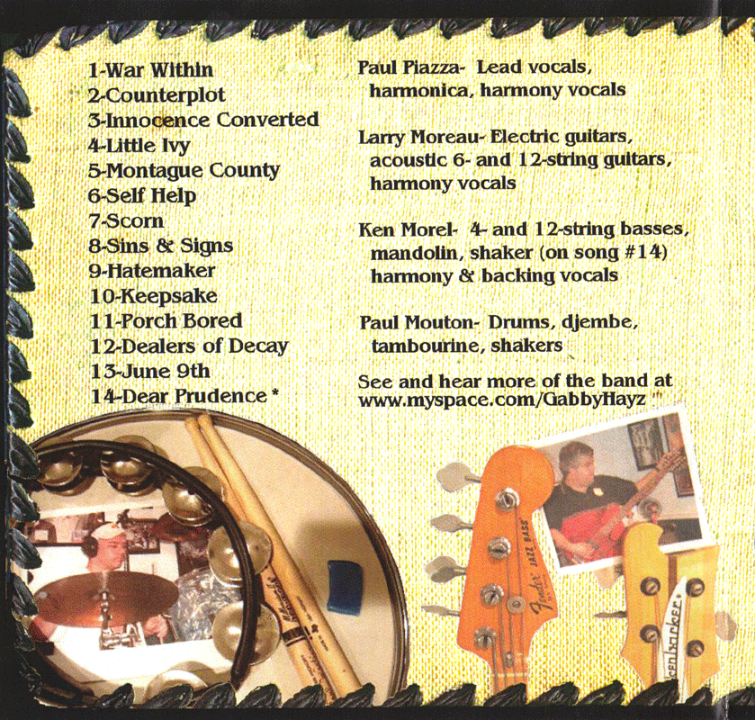 Ken’s Hamer B12L 12-string bass is pictured in the booklet.