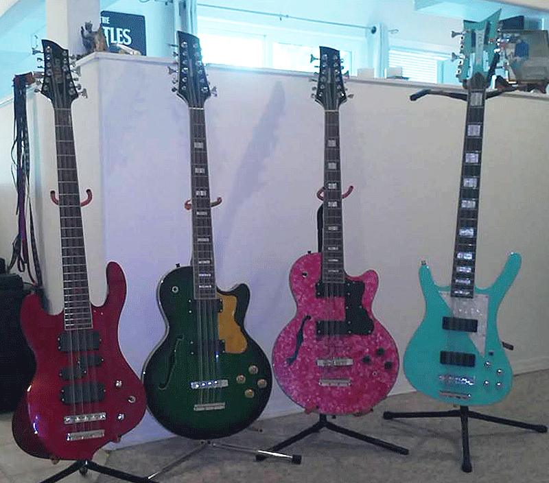 Terry's Oktober Raven Series 12, two Waterstone 12's and a Musicvox MI-5.