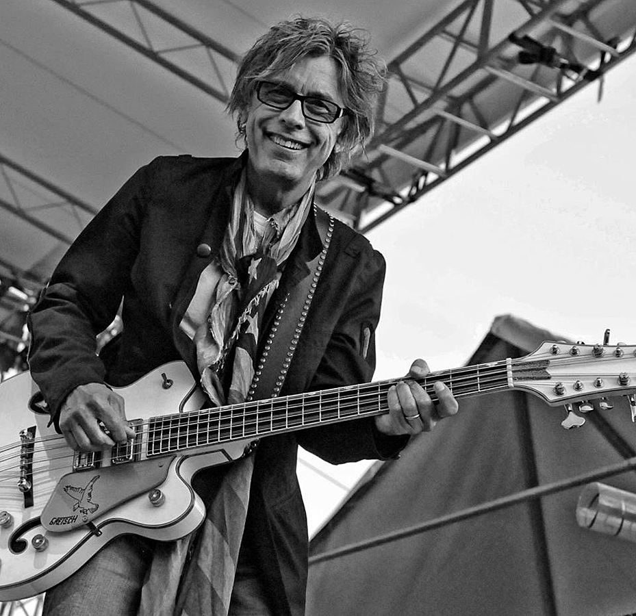 Tom Petersson with a Gretsch 12-string bass.