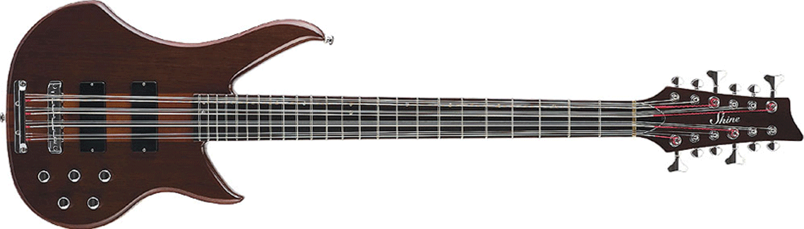 Shine SPB1012NT 12-string bass in the Honey Stain finish