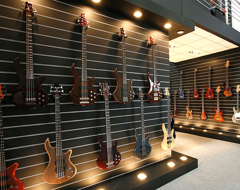 The Shine product line, with the 12-string bass taking center stage.