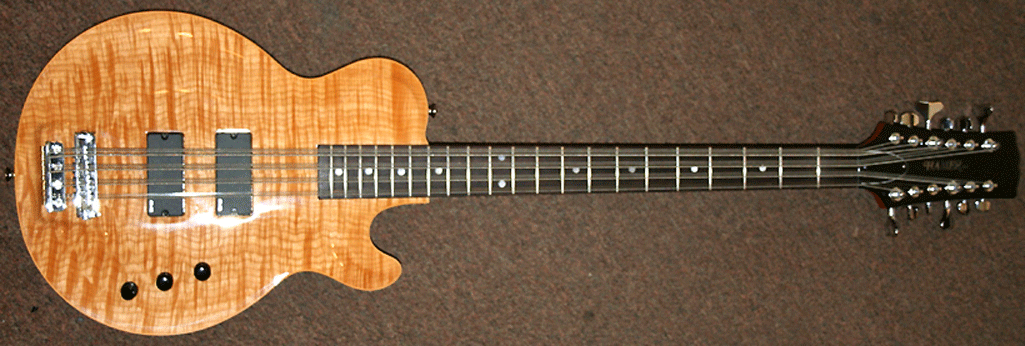 2007 Hamer Monaco 12-string bass in the Natural finish.