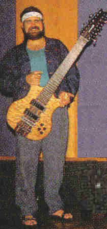 Allen Woody with the Modulus 18-string bass.