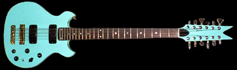 Custom 12-string bass built by Moze Guitars.