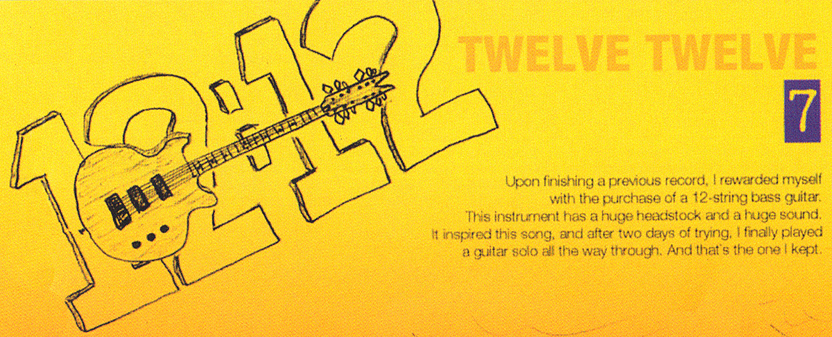 Liner notes for the song ‘Twelve Twelve’.