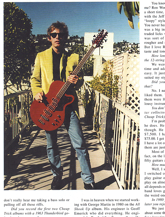 Tom Petersson with his first Chandler Royale 12-string bass.
