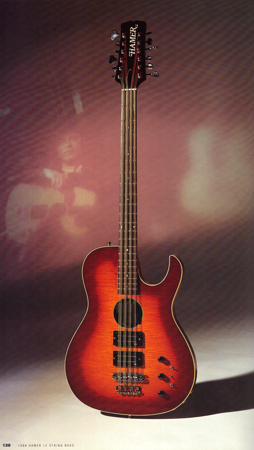 1988 Hamer B12A, SN# 820502. Nielsen notes, “These instruments are very difficult to play - but they sound and look great!”