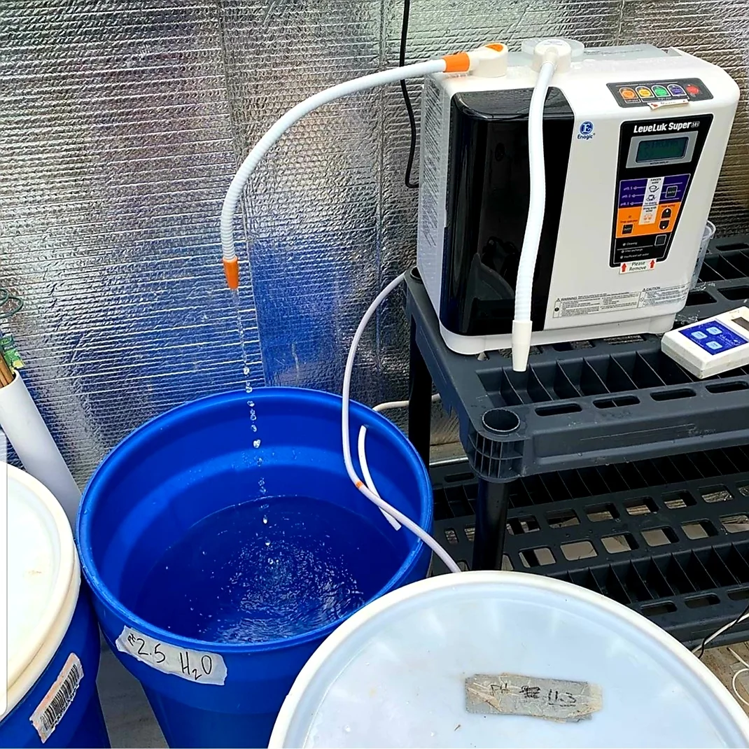 Enagic Super501 water machine set up for agriculture