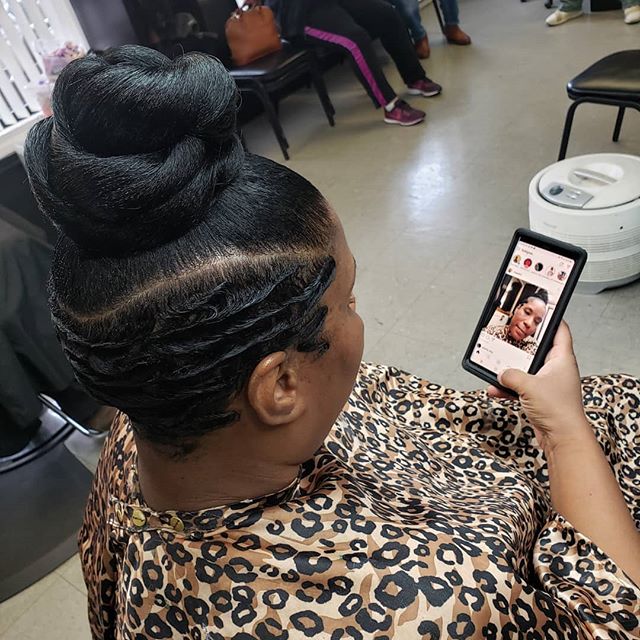 When your Client take a Selfie before she gets out of  the styling chair.....lol.....I just Love my Clients!!!....#ToniaHarris #MrsToniasChair #ilovemystylist #DaytonStylist #representMrsTonia #Ohiostylist