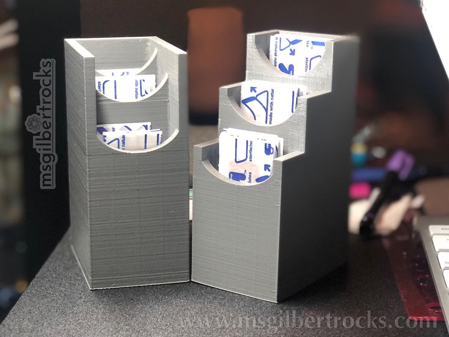 ⁣Another upcoming blog post will be about these&hellip;#3Dprinted organizers for bandages, version 1 (all high sides) and version 2 (varying side heights). I will post on Thingiverse and include that link in the write up. ⁣
⁣
So far prefer the second