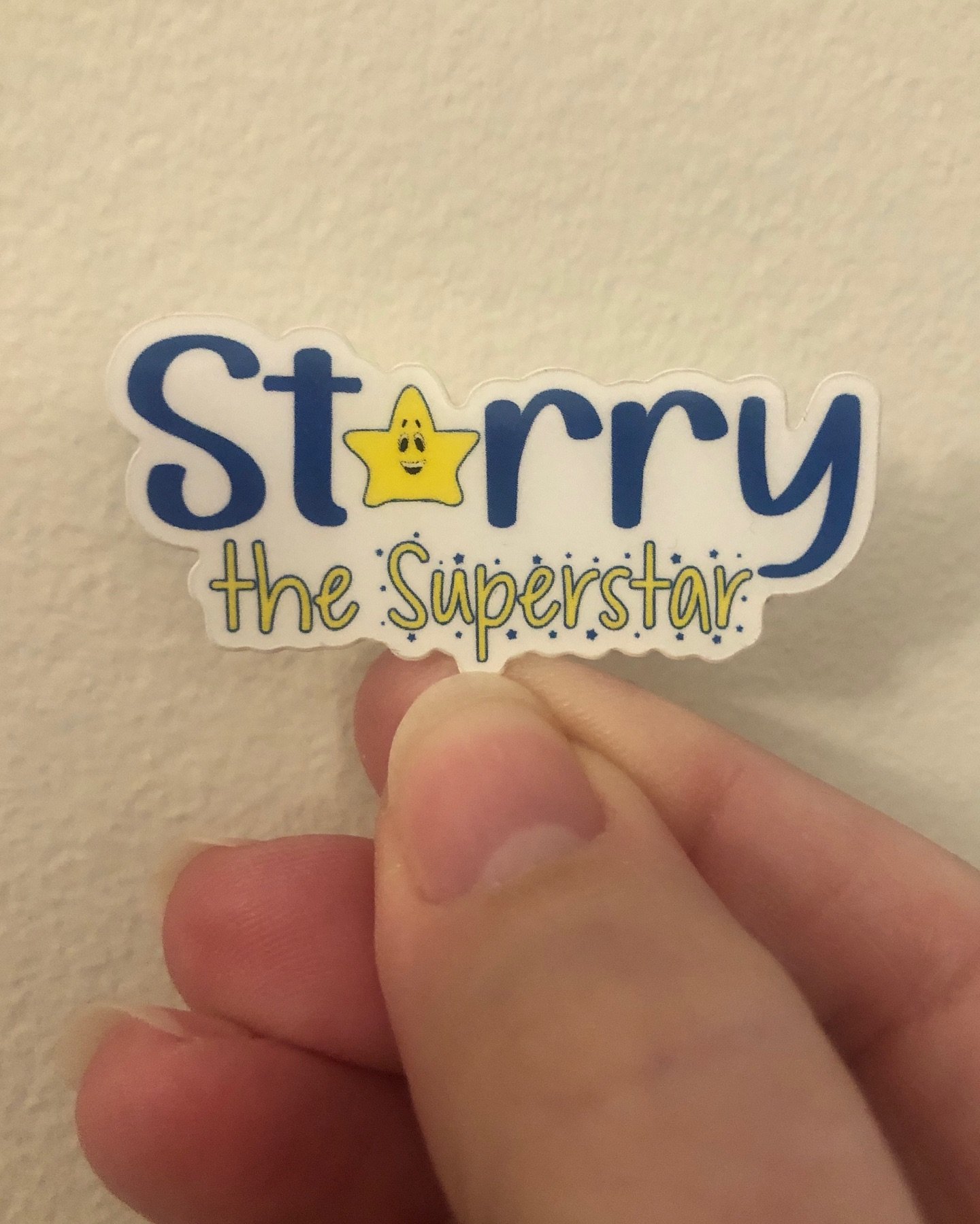 You&rsquo;re a Superstar, Starry ⭐️🤩 (again)⁣
⁣
Thanks to @stickerapp for the reprint to get better coloration. #stickerapp ⁣
⁣
SWIPE for comparison! Which one do you like best?? Reprint is far closer to actual school colors, but truly should be som