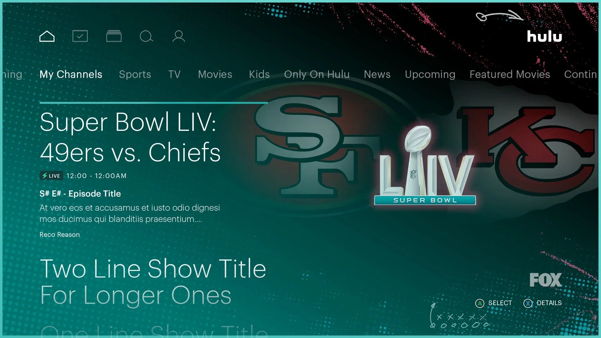 Hulu Super Bowl Hero Image