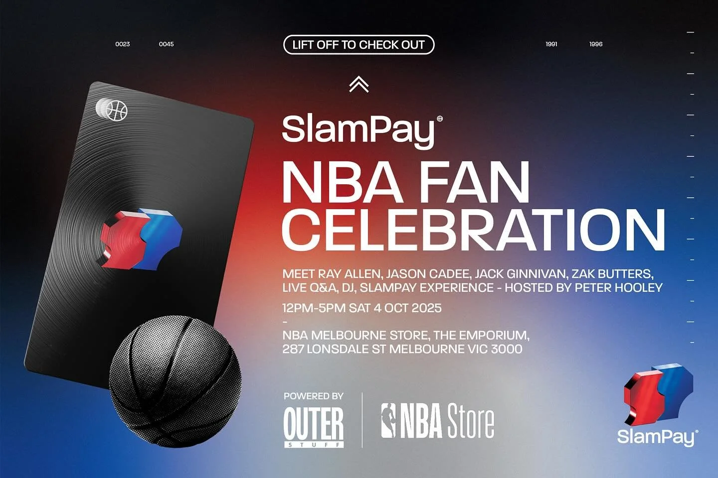 SHOP, SLAM AND WIN: NBA MELBOURNE STORE FAN CELEBRATION 🎉 

Two-time NBA Champion and Hall of Famer, Ray Allen will visit the NBA Store at @emporiummelbourne on Saturday, 4 October for a one-day fan celebration. The event will feature live DJ sets, 