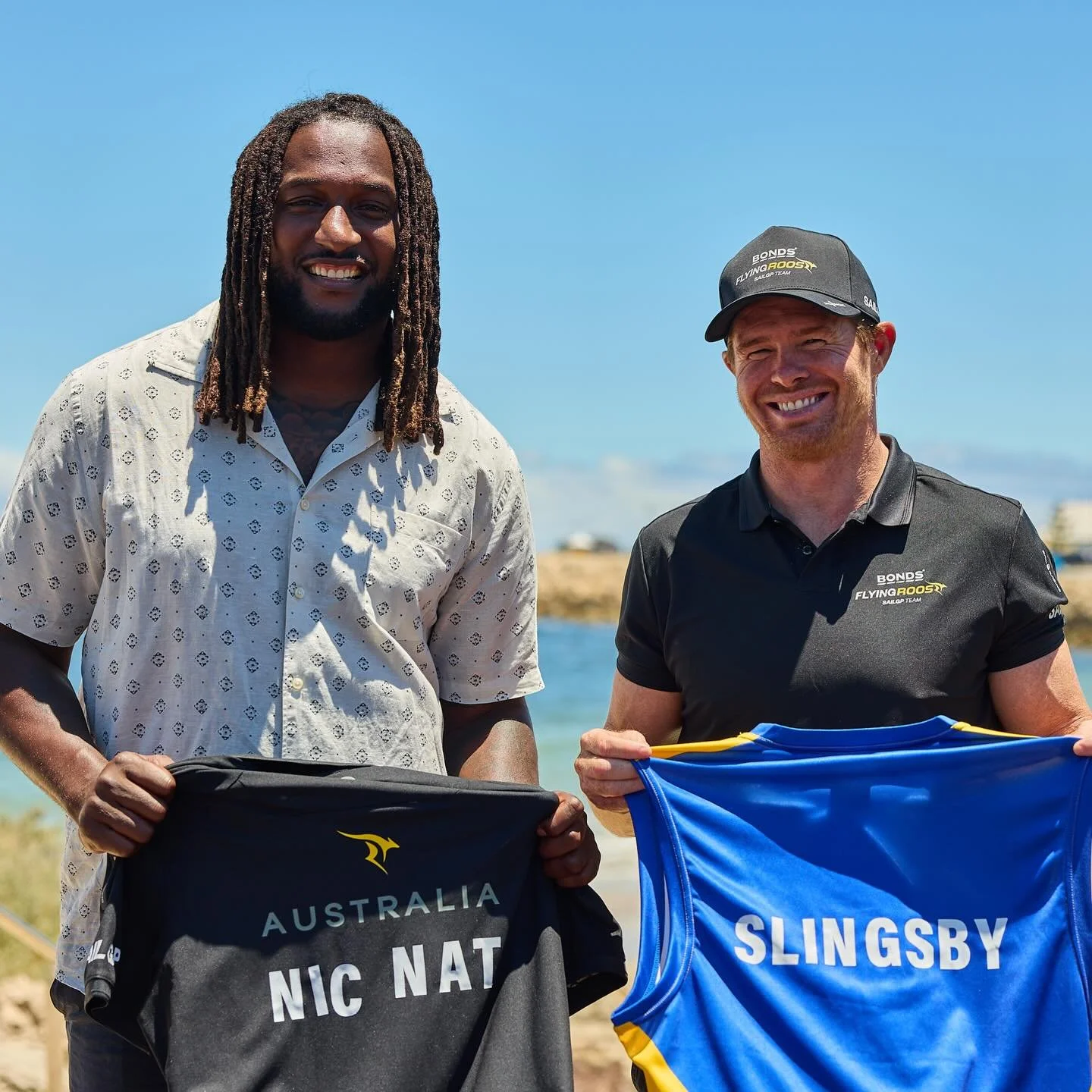 BONDS Flying Roos Driver and CEO @tslingsby unofficially launched the new SailGP season today as he ceremonially handed the hosting honours over to Perth, the first stop on the 2026 Rolex SailGP Championship calendar.
Slingsby was joined by the Minis