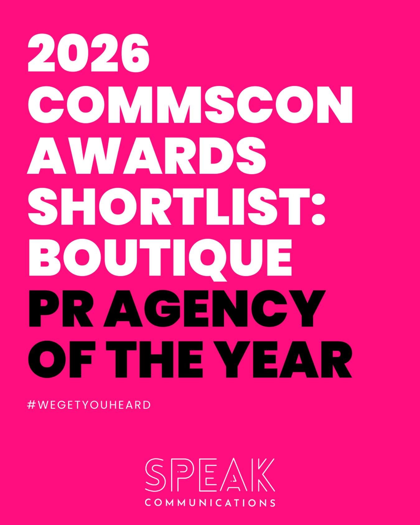 Thrilled to share the news that @speakcommunications have been shortlisted for @mumbrella_aus CommsCon Boutique Agency of the Year.

#wegetyouheard