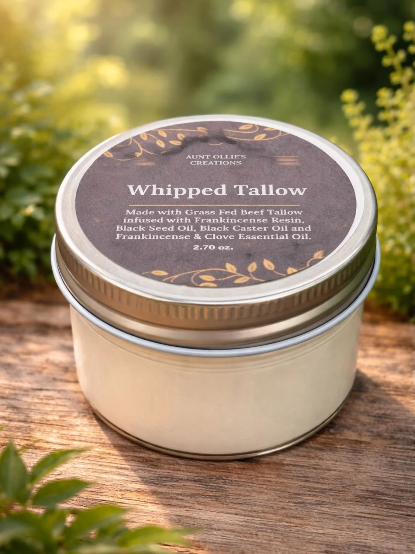 Skin nourishment in a jar. Aunt Ollie&rsquo;s Whipped Tallow is rich, creamy, and made to deeply moisturize dry skin while leaving you soft and glowing. A simple, natural favorite your skin will love.

Come meet Aunt Ollie herself at Molly Rose on Sa