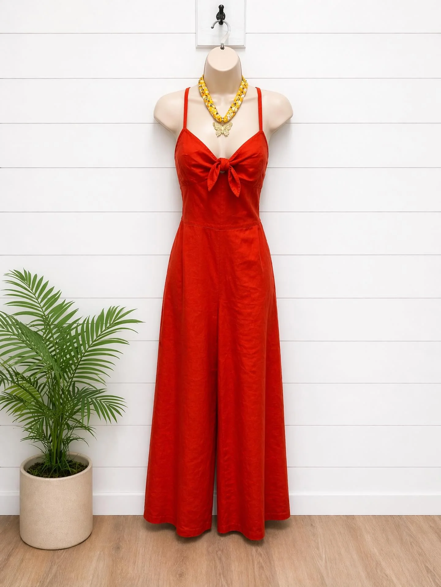 J.Crew jumpsuit, size 10, $24.95

Necklace $22.95