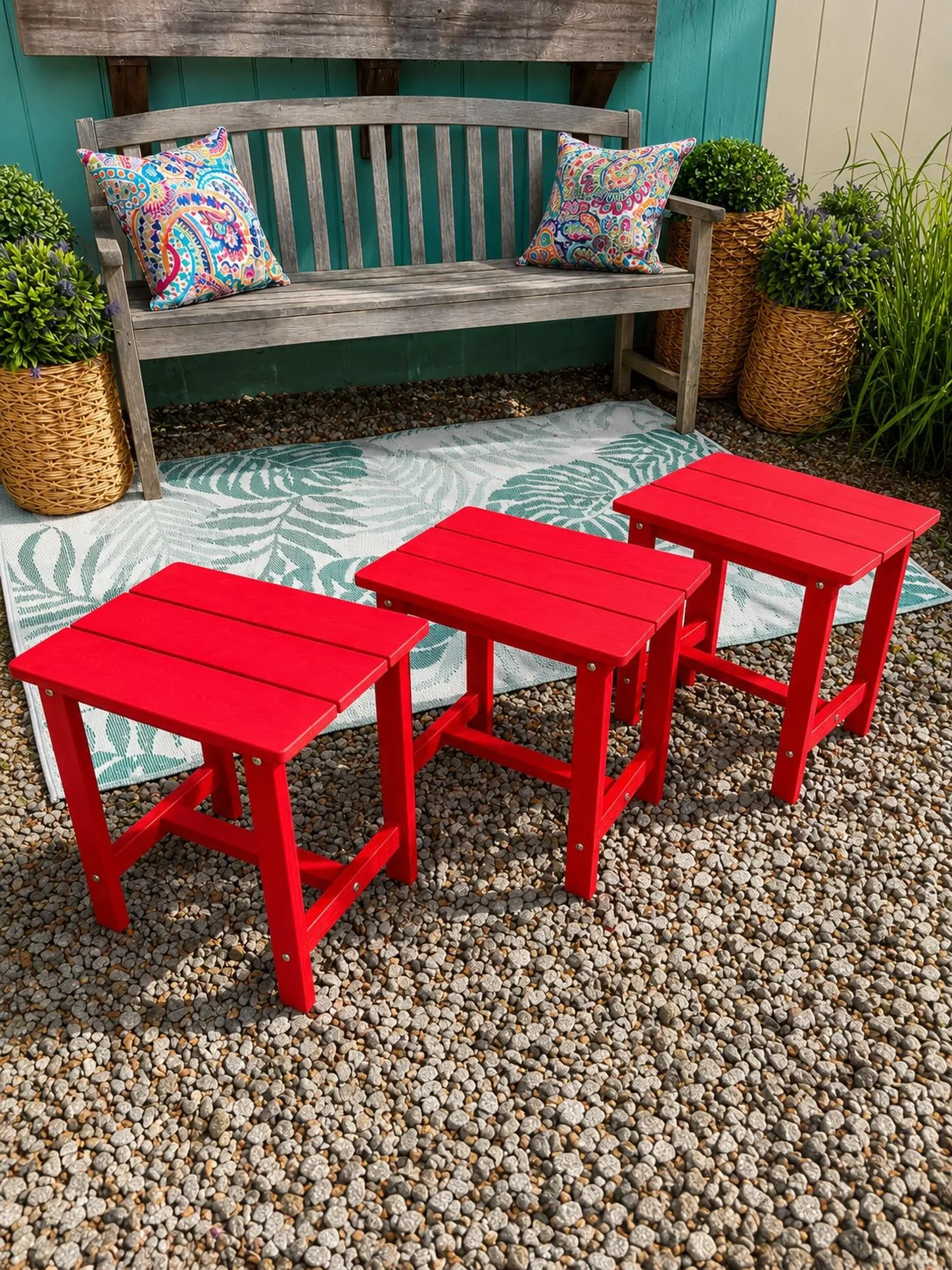 Lue Bona patio side table $28.95 each (retail $49.99 each)