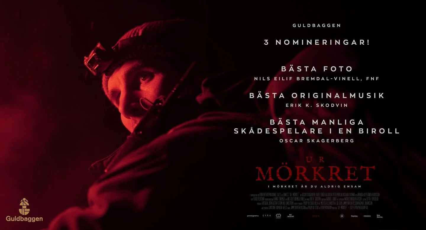 *Wow🤩 3 Nominasjoner til Guldbaggen for rysaren Ur M&ouml;rkret🎬* Gratulerer ⭐️Oscar, Erik⭐️ og hele teamet⭐️! Lets go @guldbaggen 13 jan 2025  Regi @philip_w_dasilva 
Manus @jimmynivren 
Produsent @gurkonburk Viktoria Jern &Aring;ke Lundstr&ouml;m