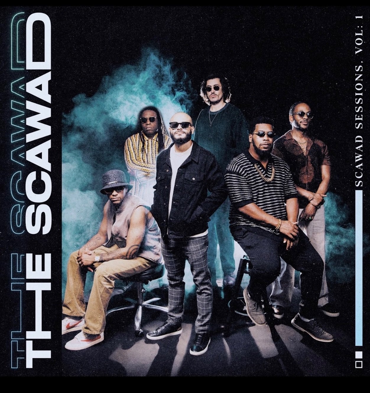 @thescawad sessions vol. 1 is out now!! 🥳🍾 
We had an amazing time making this album and we are juiced for you to bump these songs LOUD wherever you are 🔊🎶 
Each member wrote one song and brought it to the group for collective refinement and coll