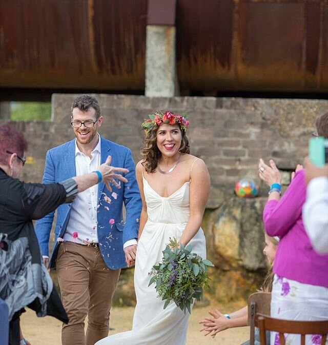 Loved the setting of Hannah &amp; Mikey&rsquo;s wedding at Tanker 101, Ballast Point Park in Balmain.  A really unique space. .
.
.
⠀⠀⠀⠀⠀⠀⠀⠀⠀
Photographer:  @reneelouisaphotography
Dress: @zimmermann
Hair Stylist: @Gayle_Hannah
Make-up Artist: @mecca