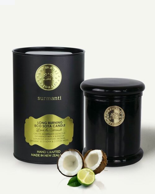 Organic and Vegan soy Candles from Surmanti that make a beautiful addition to your decor. Image sourced from  www.surmanti.co.nz