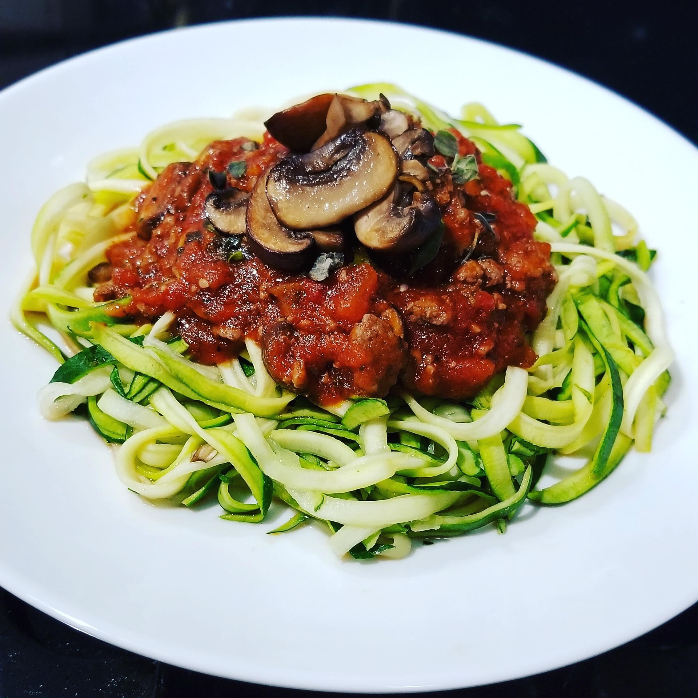 Zoodles and Ragu