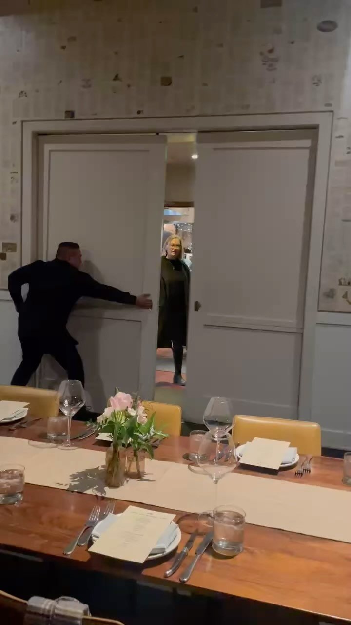 Here’s the moment last night when my beloved wife beautifully pulled off the surprise party she’s been dreaming of throwing me since 2014 when an accidental group text that included me gave it away. My heart is fuller than full and I&rsq