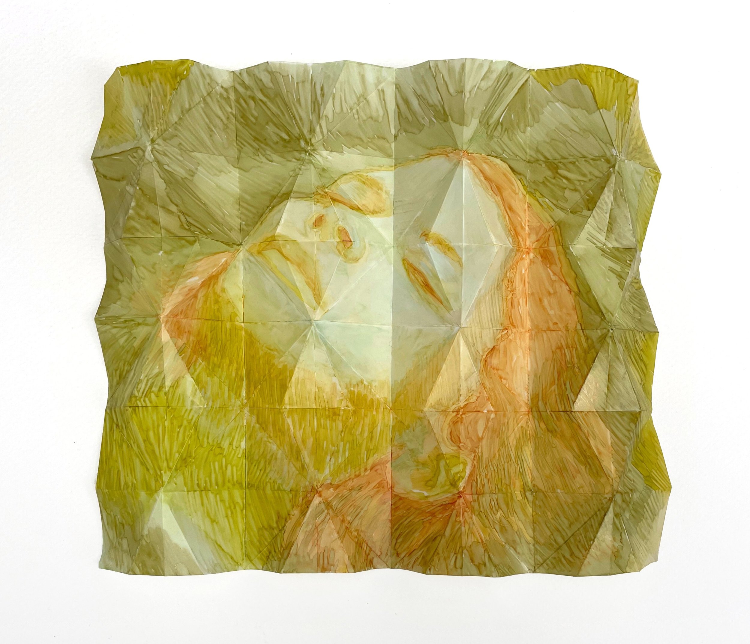 Hills, promarker on yupo translucent paper, 24 x 26 cm, 2022