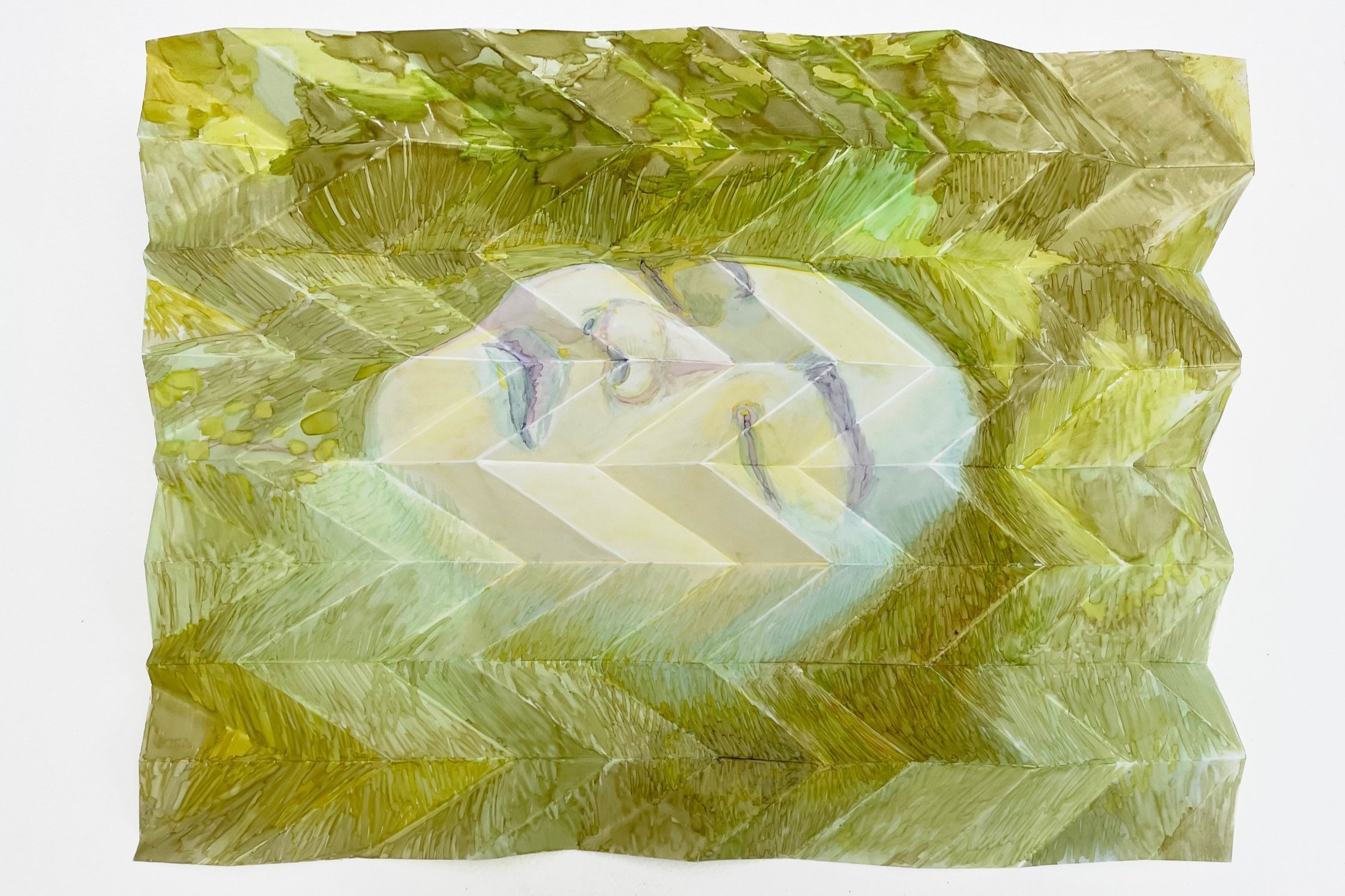 River, promarker on yupo translucent paper, 32 x 24 cm, 2022