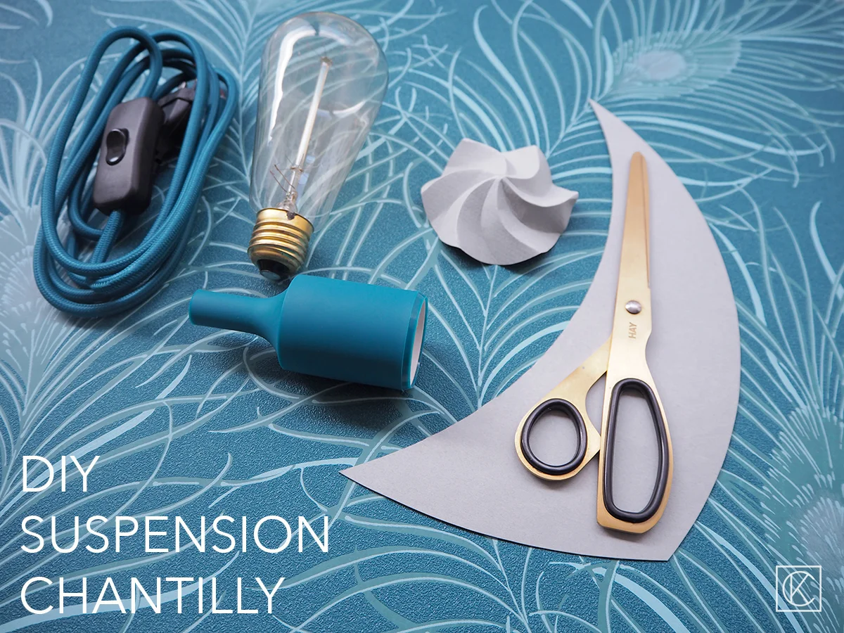 DIY lampe en papier chantilly