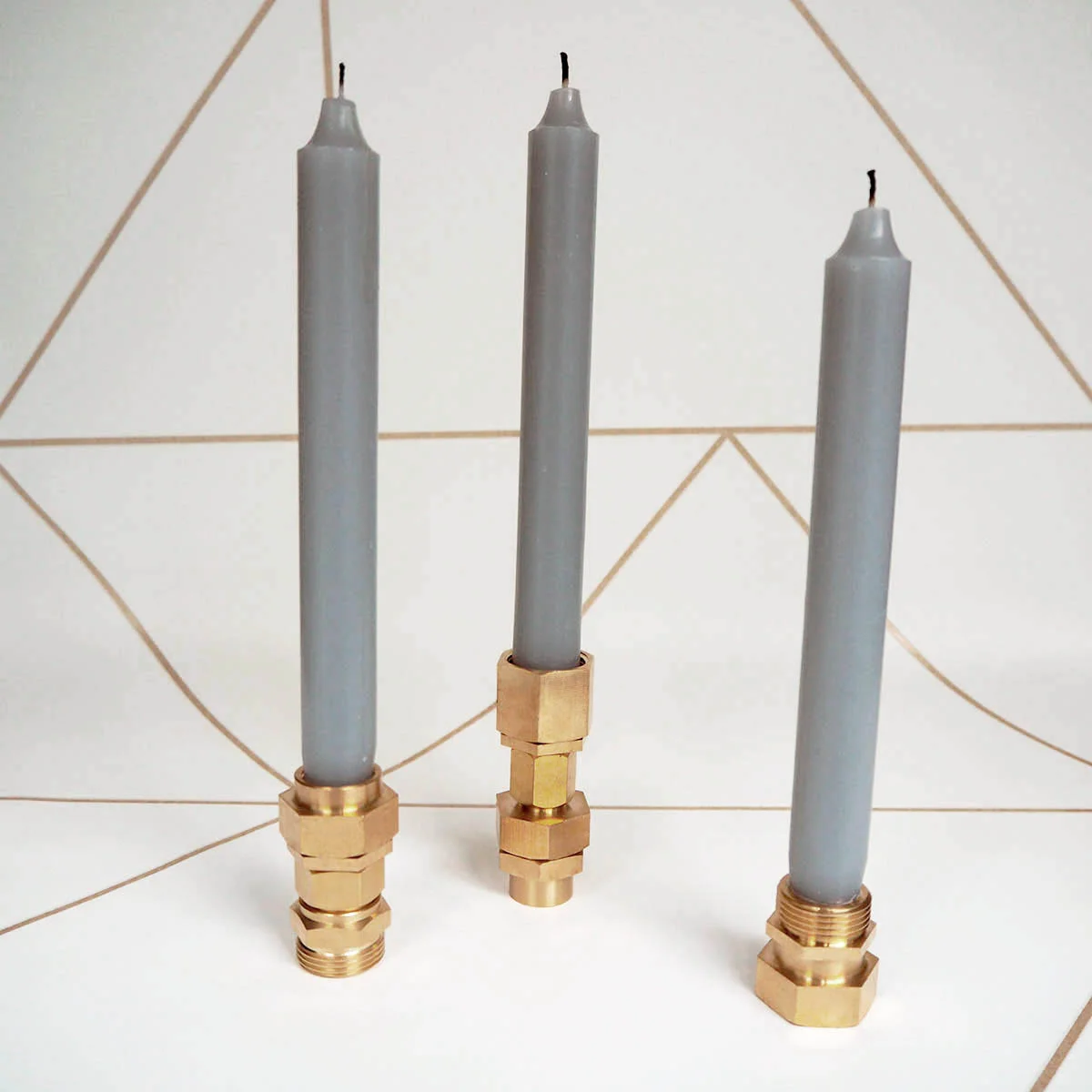 DIY bougeoir en laiton inspiration quincaillerie chic