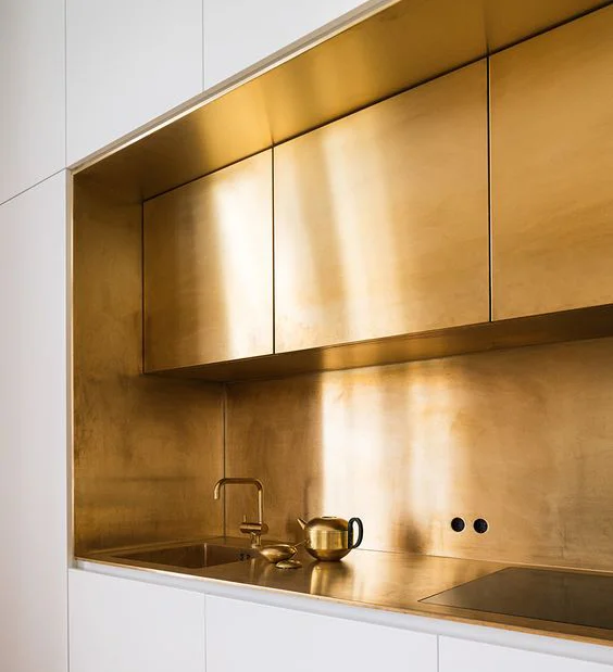 oser une cuisine dorée
