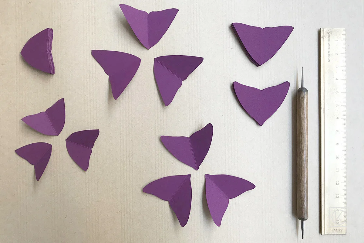 DIY PAPER OXALIS STEP BY STEP KRAFT&CARAT