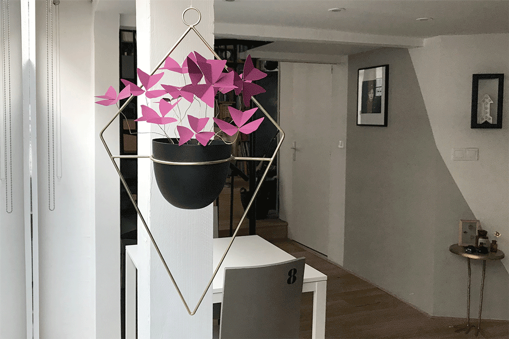 DIY paper purple oxalis by kraft&carat